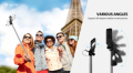 Selfie Stick 360 con filo per iOS & Android Rosa