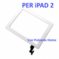 Touch Screen con Pulsante Home e Adesivo per iPad 2 Bianco