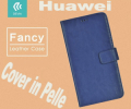 Custodia a Libro in Pelle Per Huawei P9 Blu