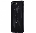 Cover Soft Meteor Crystals from Swarovski iPhone7 Bordo Nero