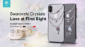 Cover Shell Crystals from Swarovski per iPhone X Rossa