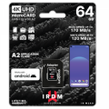 microSD IRDM by GOODRAM 64GB UHS I U3 A2 + adapter