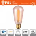 Lampada Edison Filamento Ambra - 6W 2200K E27 650LM