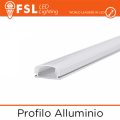 BARRA  ALLUMINIO 6063 - U - 2m SILVER