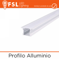 BARRA  ALLUMINIO 6063 - Incasso- 2m SILVER